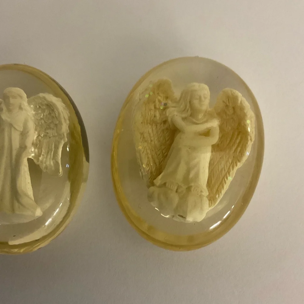 Vintage Angel Star Hope Worry Stone Pocket - Picture 5 of 5